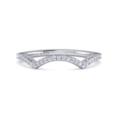 14K White Gold Diamond Matching Wedding Band