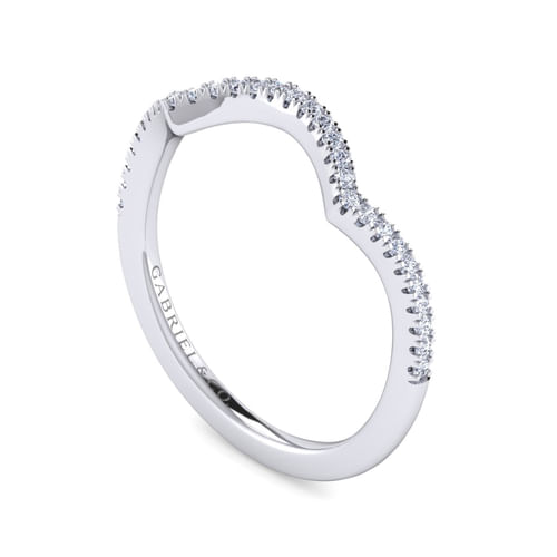 14K White Gold Diamond Matching Wedding Band