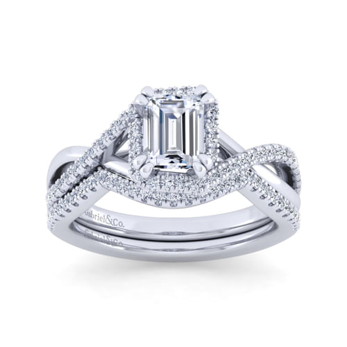 14K White Gold Diamond Matching Wedding Band