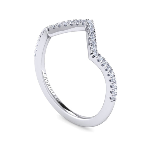 14K White Gold Diamond Matching Wedding Band