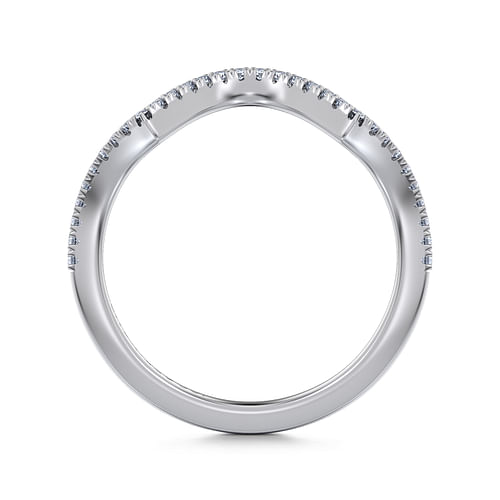 14K White Gold Diamond Matching Wedding Band