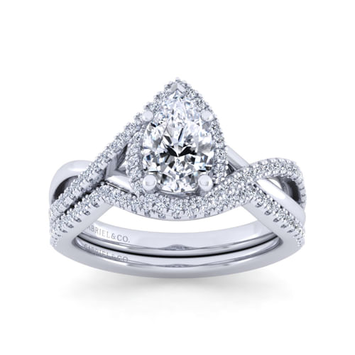 14K White Gold Diamond Matching Wedding Band