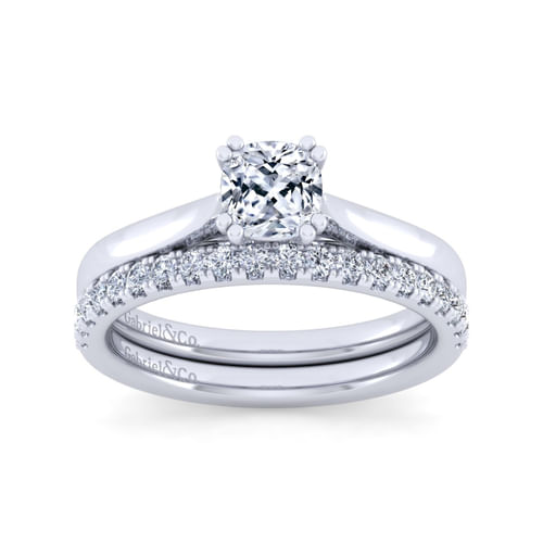 14K White Gold Diamond Matching Wedding Band