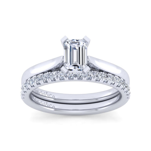 14K White Gold Diamond Matching Wedding Band
