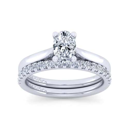 14K White Gold Diamond Matching Wedding Band