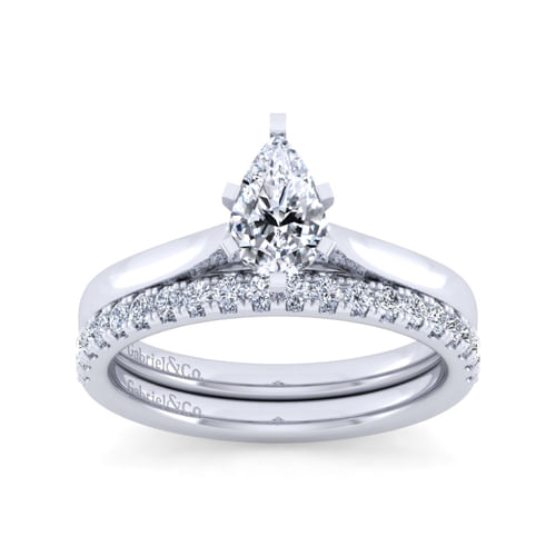 14K White Gold Diamond Matching Wedding Band