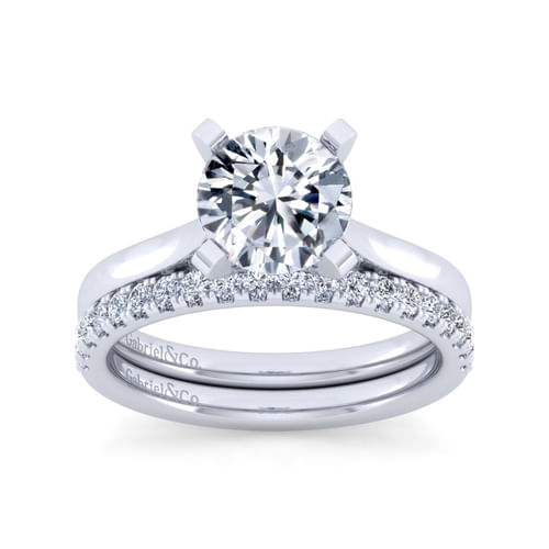 14K White Gold Diamond Matching Wedding Band
