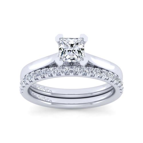 14K White Gold Diamond Matching Wedding Band