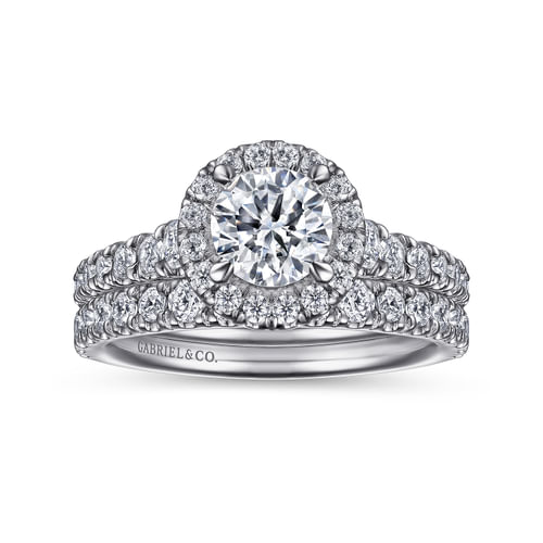 14K White Gold Diamond Matching Wedding Band