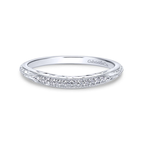 14K White Gold Diamond Matching Wedding Band