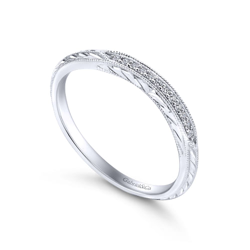 14K White Gold Diamond Matching Wedding Band