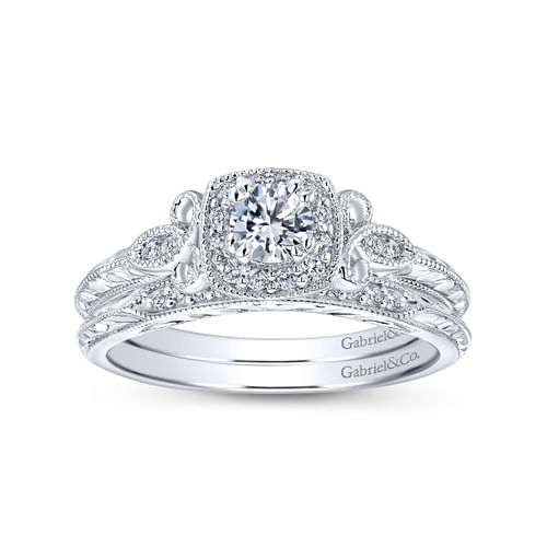 14K White Gold Diamond Matching Wedding Band