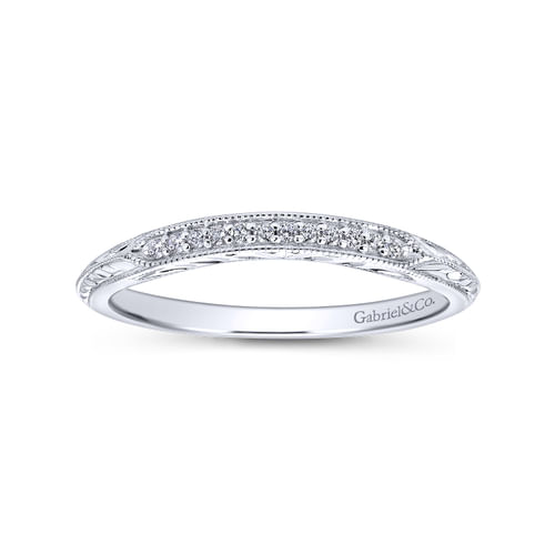 14K White Gold Diamond Matching Wedding Band