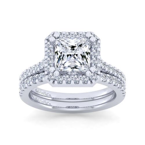 14K White Gold Diamond Matching Wedding Band
