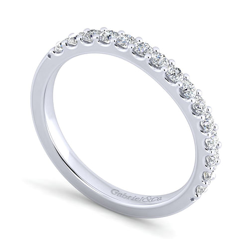 14K White Gold Diamond Matching Wedding Band