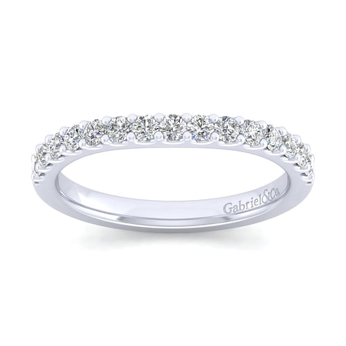 14K White Gold Diamond Matching Wedding Band