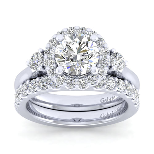 14K White Gold Diamond Matching Wedding Band