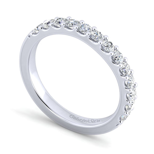 14K White Gold Diamond Matching Wedding Band