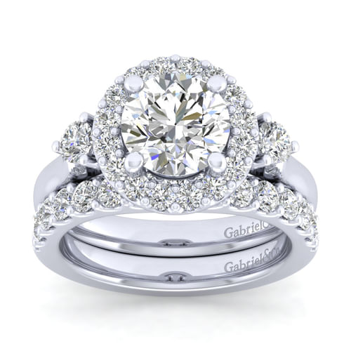 14K White Gold Diamond Matching Wedding Band
