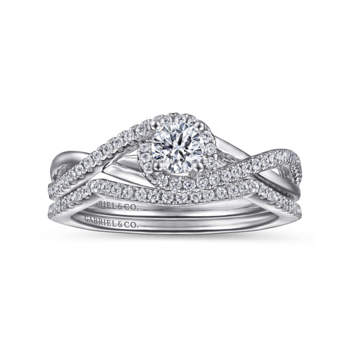 14K White Gold Diamond Matching Wedding Band