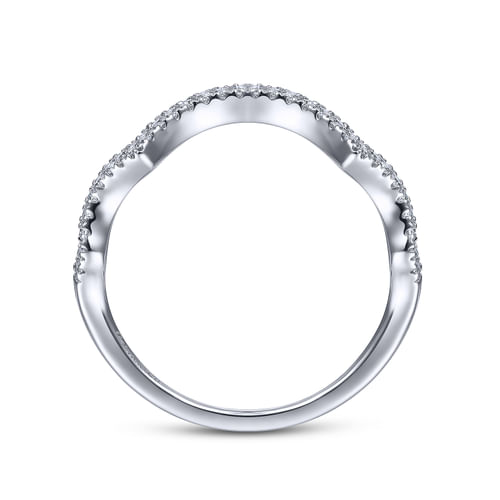 14K White Gold Diamond Matching Wedding Band