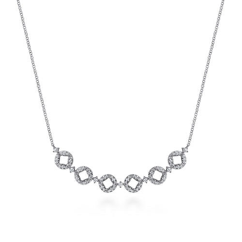 14K White Gold Diamond Necklace