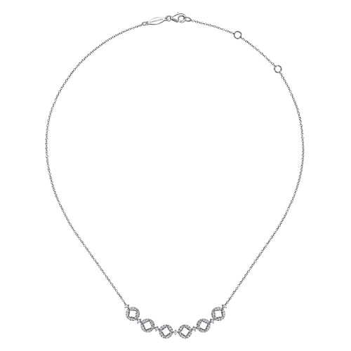 14K White Gold Diamond Necklace