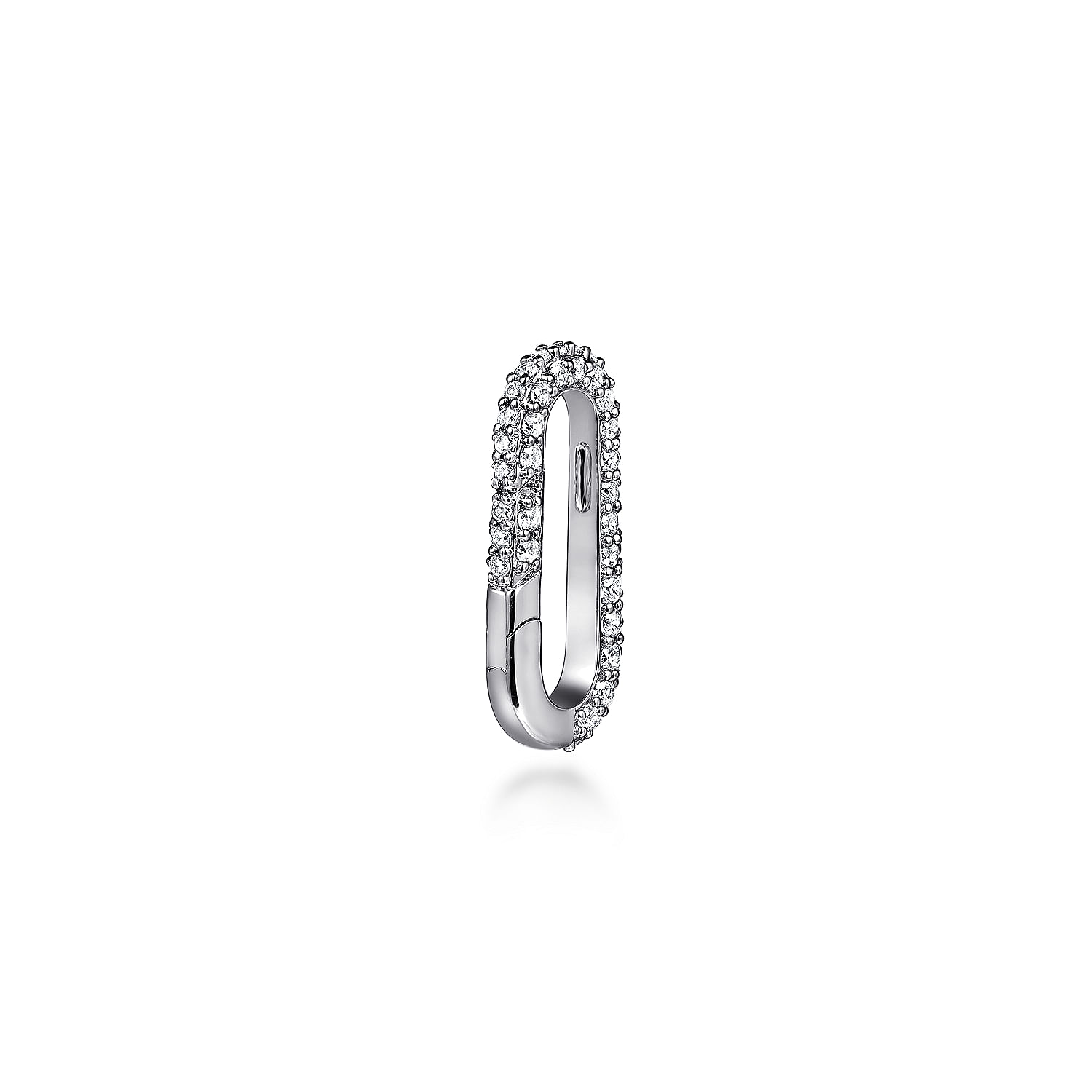 Gabriel - 14K White Gold Diamond Paperclip Lock