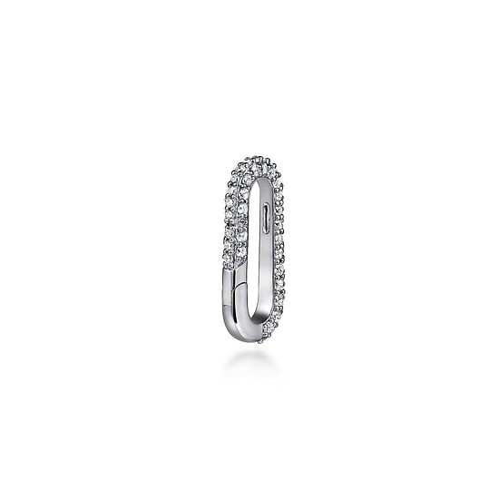 Gabriel - 14K White Gold Diamond Paperclip Lock