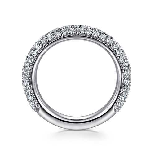 14K White Gold Diamond Pavé Anniversary Band