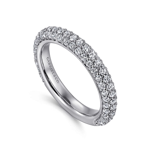 14K White Gold Diamond Pavé Anniversary Band