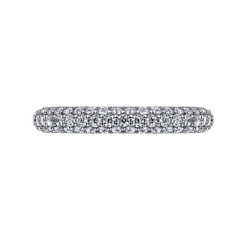 14K White Gold Diamond Pavé Anniversary Band