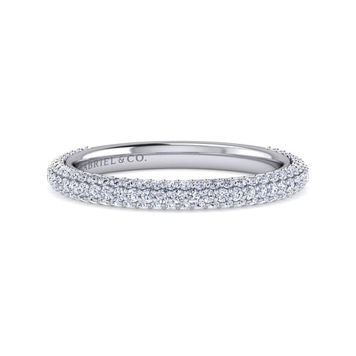 14K White Gold Diamond Pavé Anniversary Band