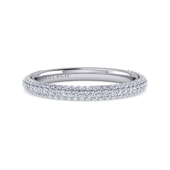 Gabriel - 14K White Gold Diamond Pavé Anniversary Band