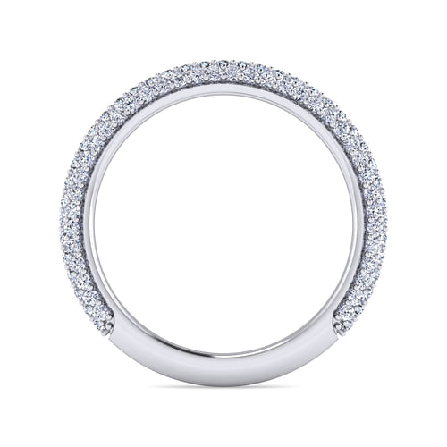 14K White Gold Diamond Pavé Anniversary Band