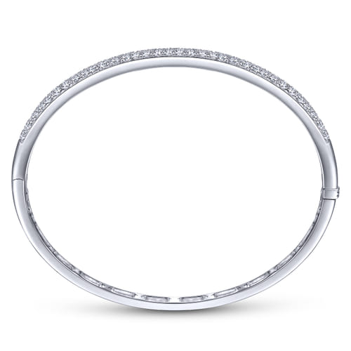 14K White Gold Diamond Pavé Bangle