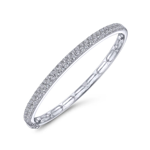 14K White Gold Diamond Pavé Bangle 14K White Gold Diamond Pavé Bangle