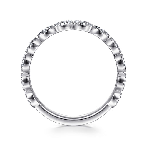 14K White Gold Diamond Pavé Cluster Ring