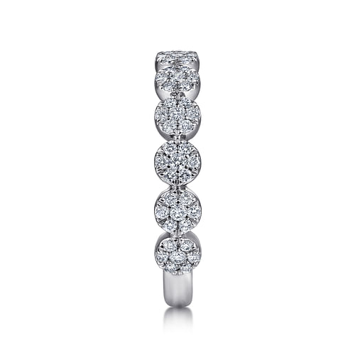 14K White Gold Diamond Pavé Cluster Ring