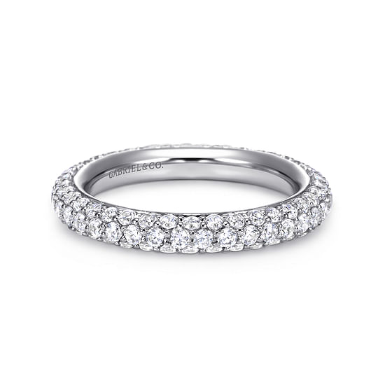 Gabriel - 14K White Gold Diamond Pavé Eternity Band