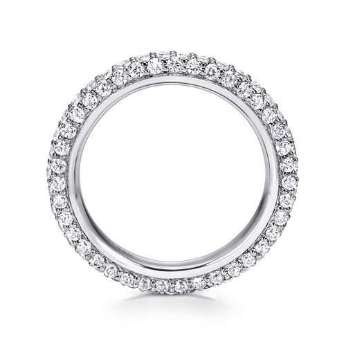 14K White Gold Diamond Pavé Eternity Band