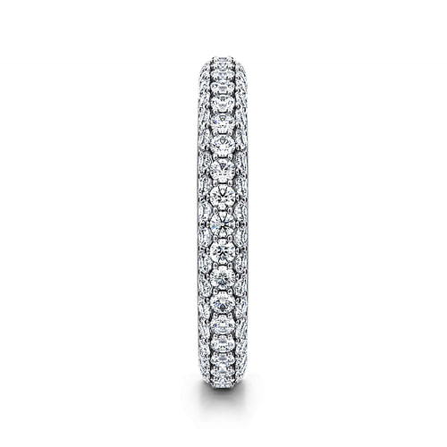 14K White Gold Diamond Pavé Eternity Band