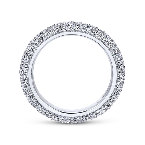 14K White Gold Diamond Pavé Eternity Band