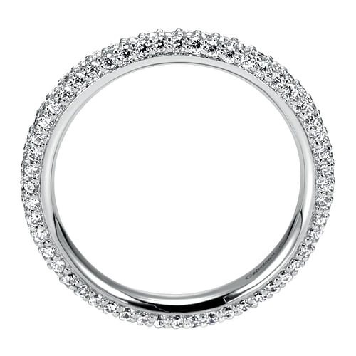 14K White Gold Diamond Pavé Eternity Band