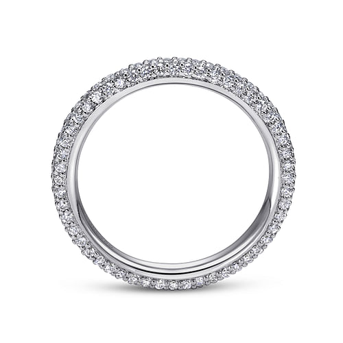 14K White Gold Diamond Pavé Eternity Band