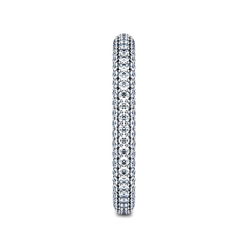 14K White Gold Diamond Pavé Eternity Band