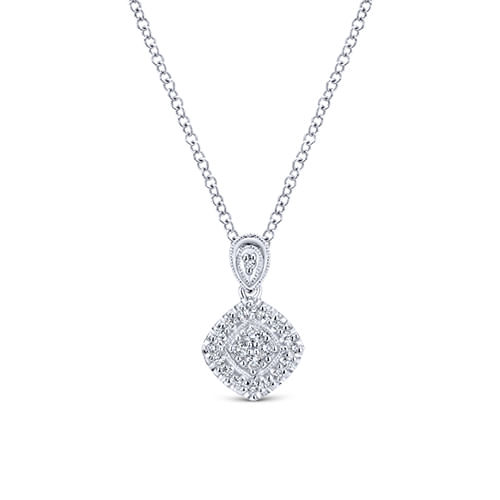 Gabriel - 14K White Gold Diamond Pendant  Necklace