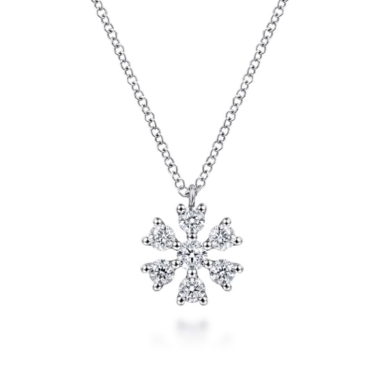 Gabriel - 14K White Gold Diamond Pendant Necklace