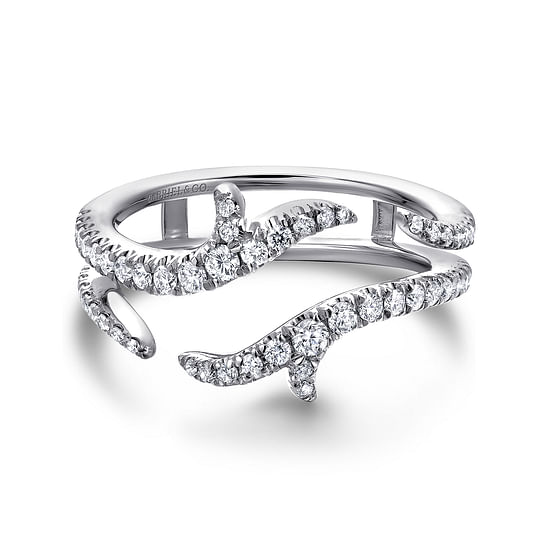 Gabriel - 14K White Gold Diamond Ring Enhancer