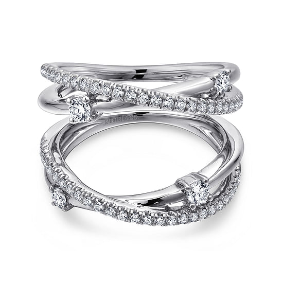 Gabriel - 14K White Gold Diamond Ring Enhancer